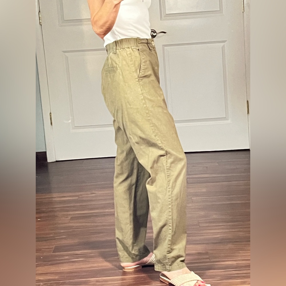 Uniqlo linen blend olive green pants size XS - Picture 4 of 11
